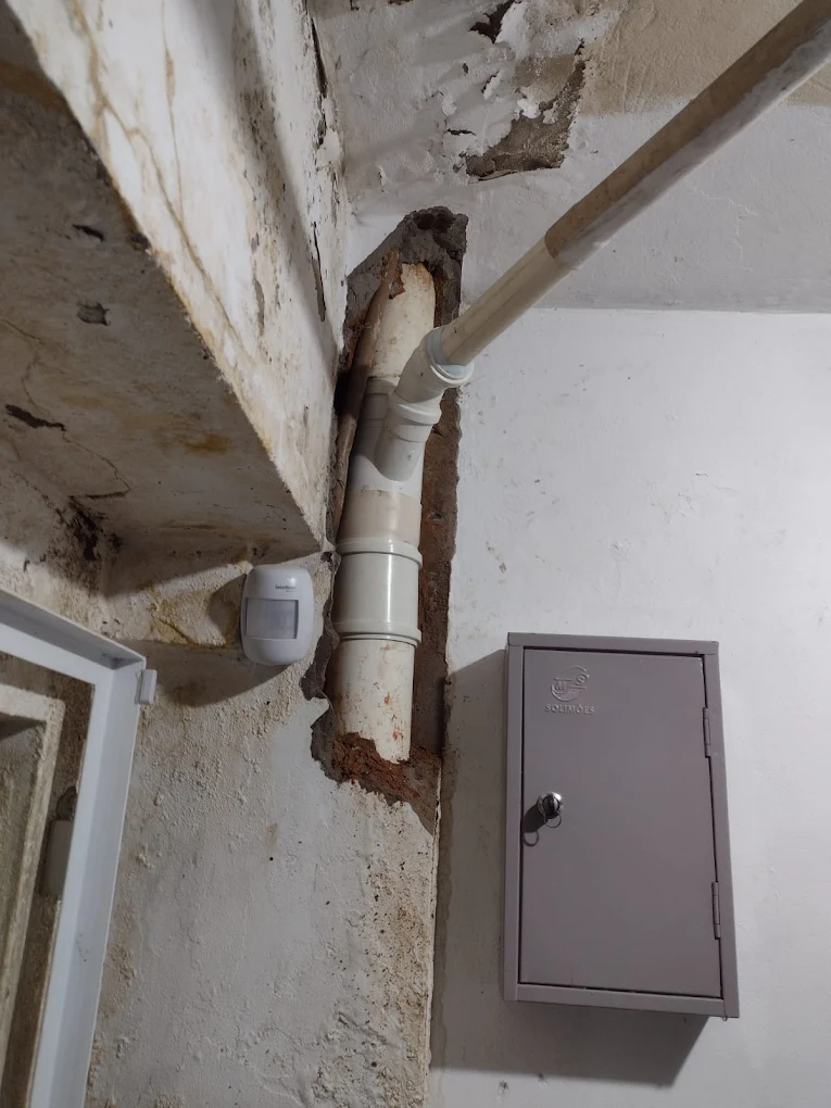 Reparo em coluna hidráulica
